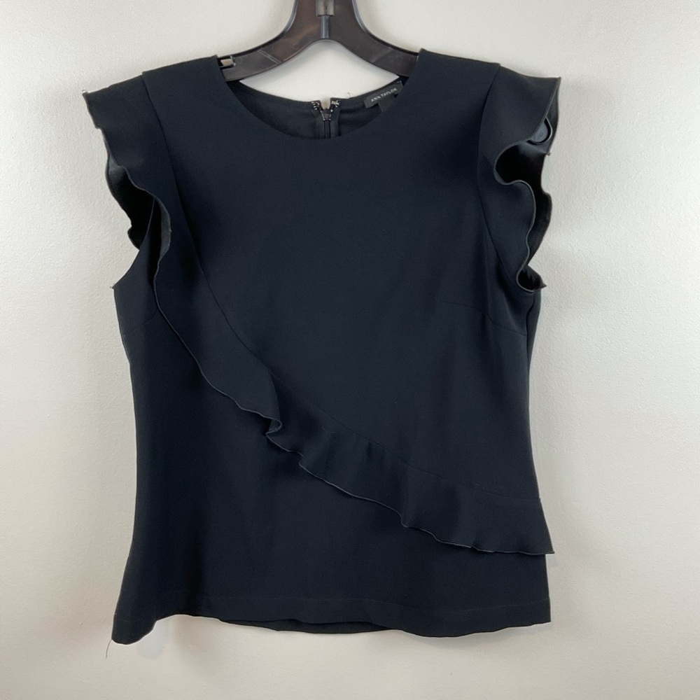 Ann Taylor Ruffle Blouse Size 4